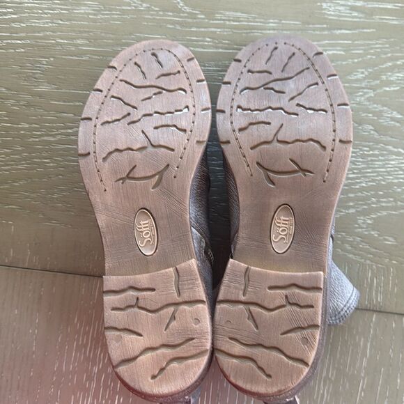 Sofft Brookdale Women's Leather Ankle Boots Moto-Chic Slouchy Side Zipper Size 9 - Picture 8 of 14